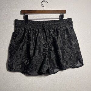 Nuuds Retro Track Shorts Womens XXL Black Nylon Lightweight Gym Workout